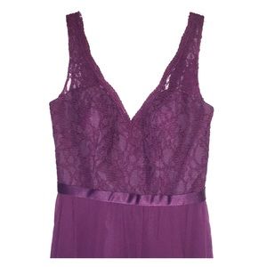 Eggplant colored bridesmaids dress